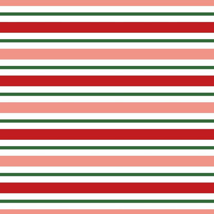 Sweet Strawberry Multicolour Stripes Quilting Cotton Fabric