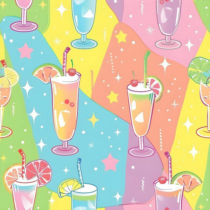 Summer Cocktails Pattern 16 Quilting Cotton Fabric