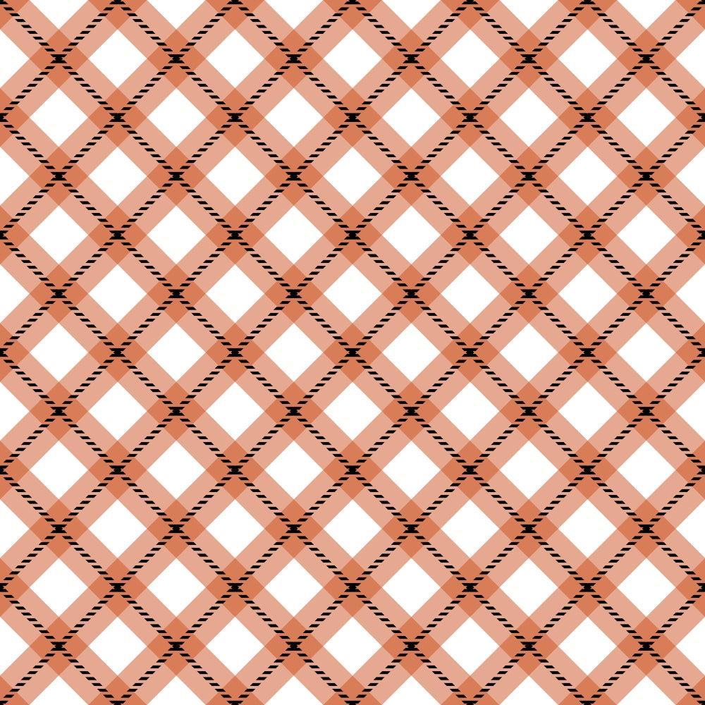 Fall Orange Plaid Pattern 1 Quilting Cotton Fabric