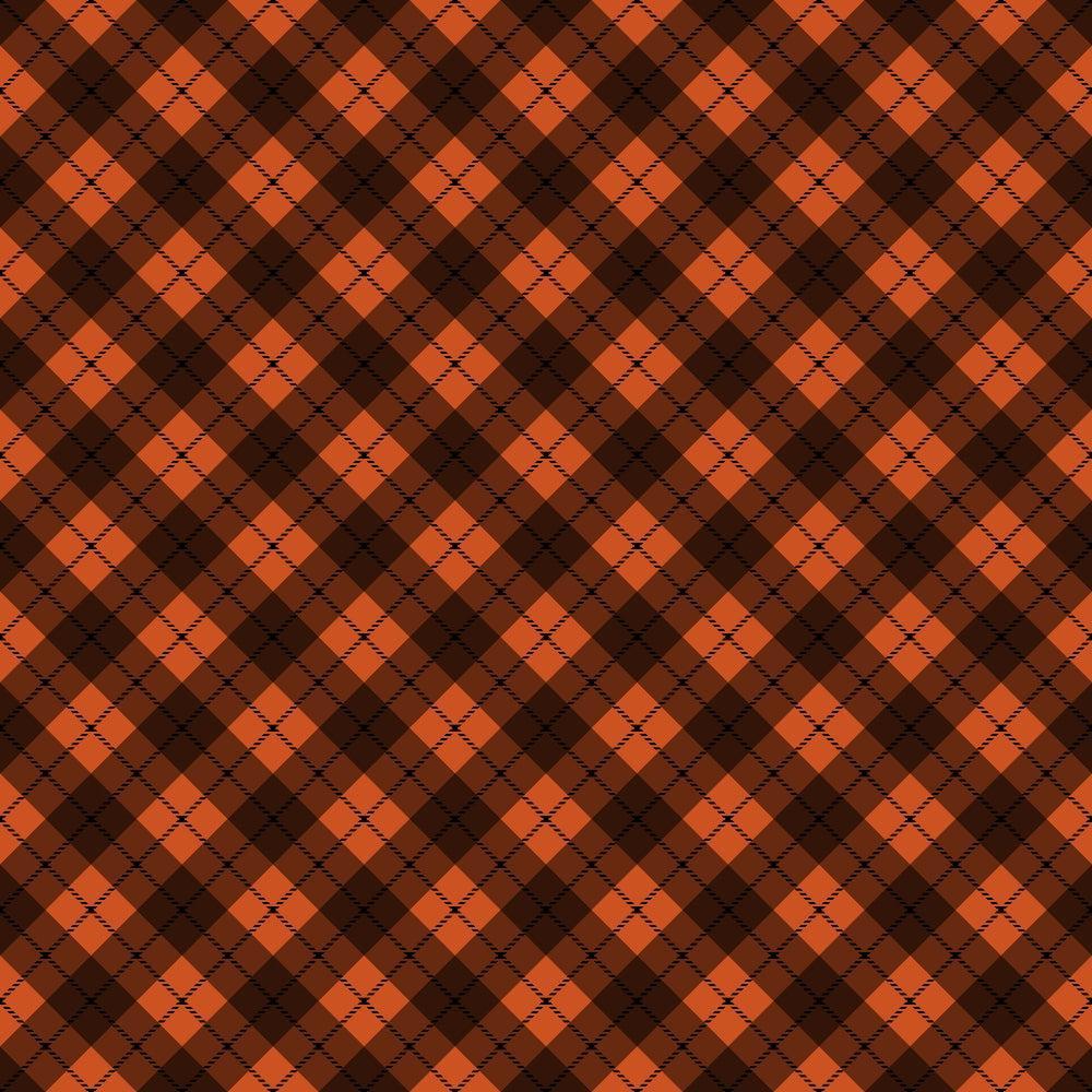 Fall Orange Plaid Pattern 6 Quilting Cotton Fabric