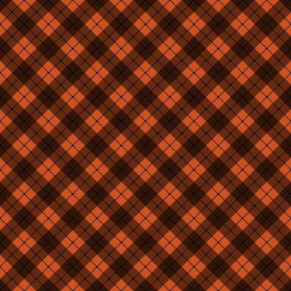 Fall Orange Plaid Pattern 6 Quilting Cotton Fabric
