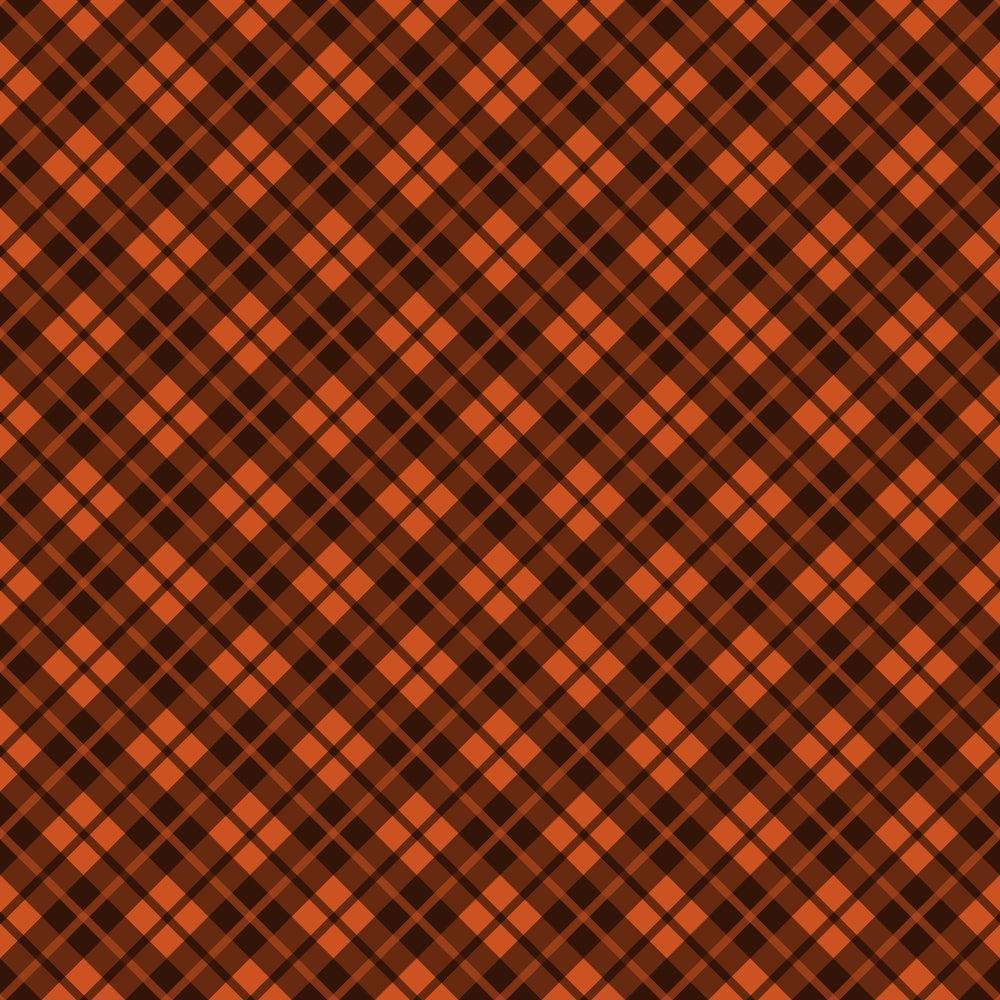 Fall Orange Plaid Pattern 8 Quilting Cotton Fabric