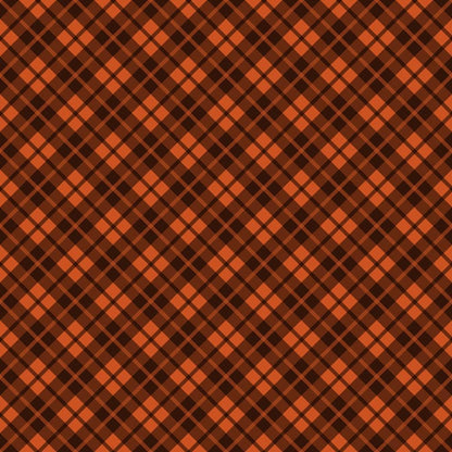 Fall Orange Plaid Pattern 8 Quilting Cotton Fabric