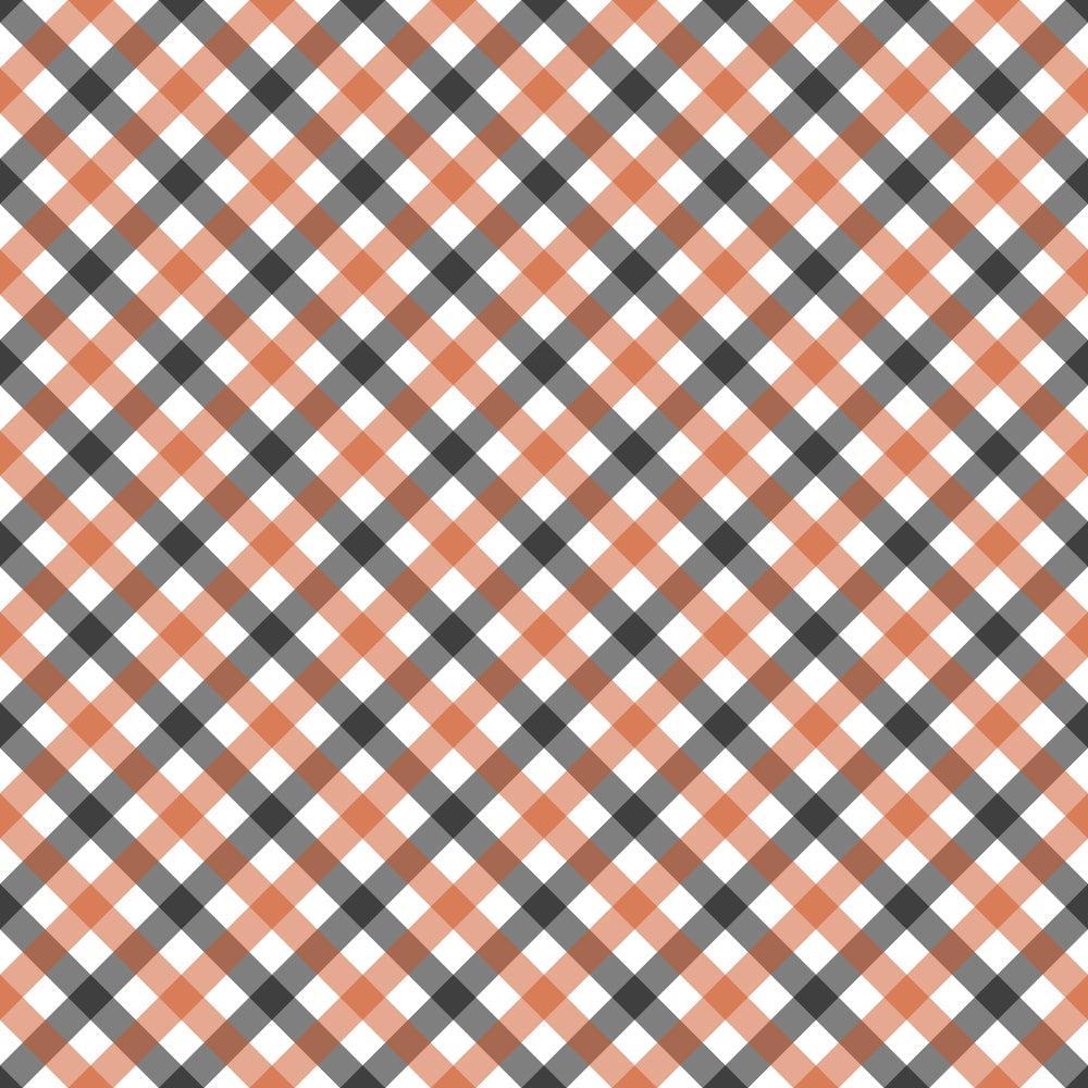 Fall Orange Plaid Pattern 9 Quilting Cotton Fabric