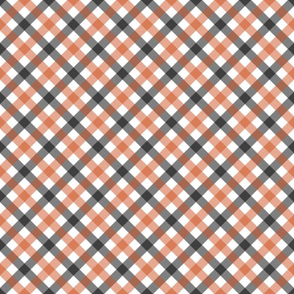 Fall Orange Plaid Pattern 9 Quilting Cotton Fabric