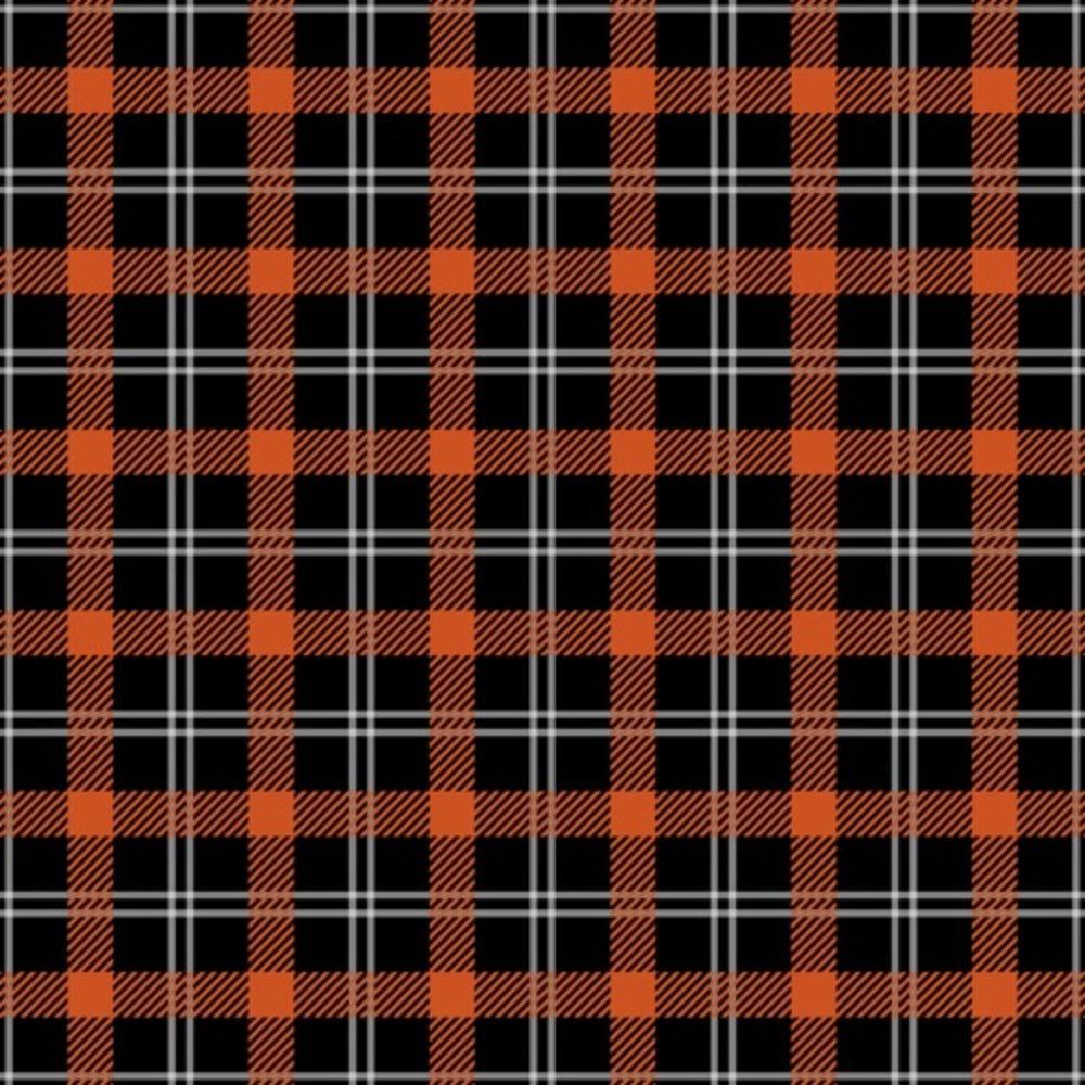 Fall Orange Plaid Pattern 15 Quilting Cotton Fabric