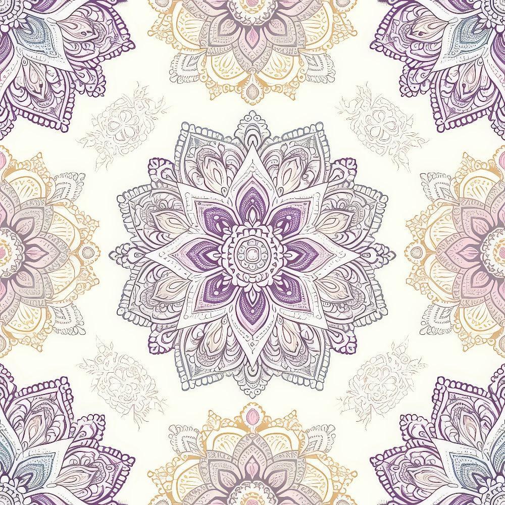 Pastel Mandala Pattern 2 Quilting Cotton Fabric