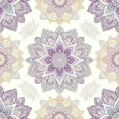 Pastel Mandala Pattern 2 Quilting Cotton Fabric
