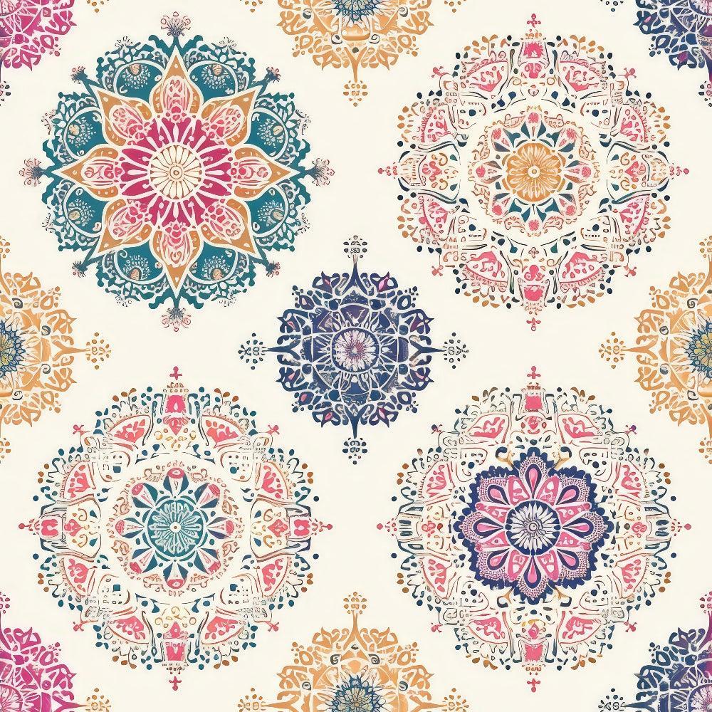Pastel Mandala Pattern 4 Quilting Cotton Fabric