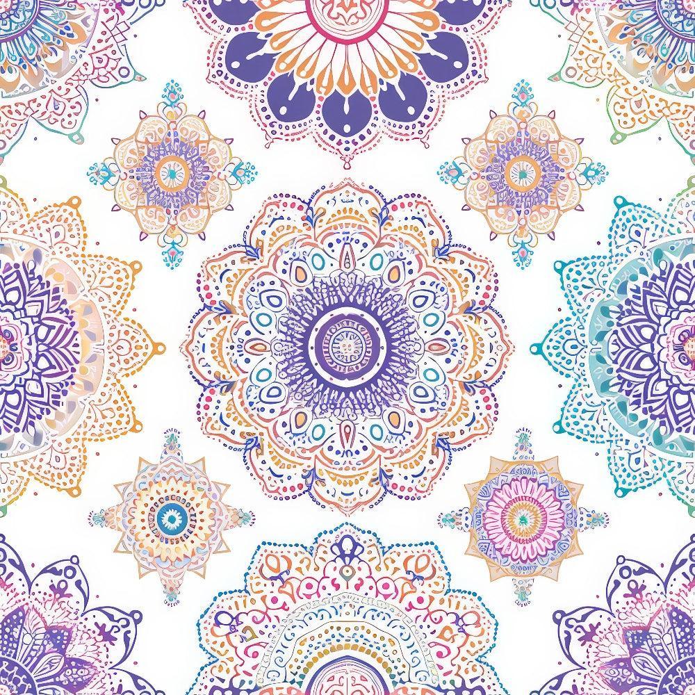 Pastel Mandala Pattern 6 Quilting Cotton Fabric