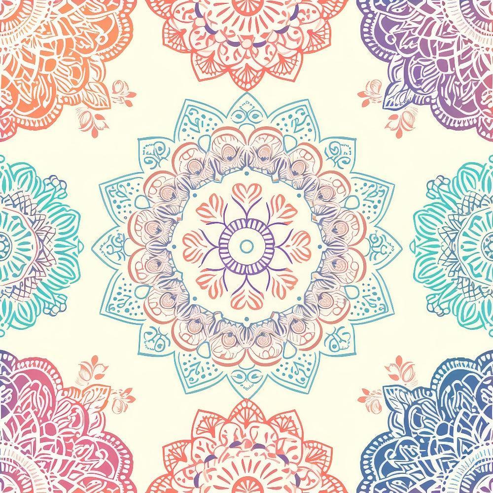 Pastel Mandala Pattern 7 Quilting Cotton Fabric