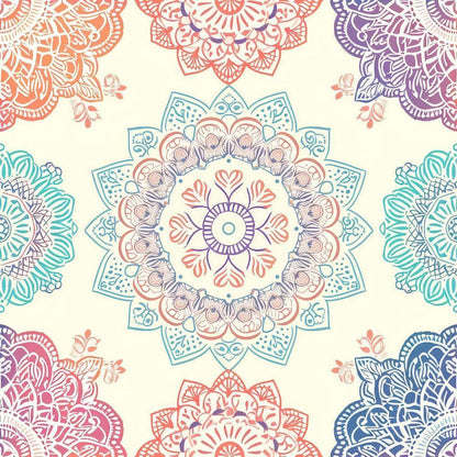 Pastel Mandala Pattern 7 Quilting Cotton Fabric