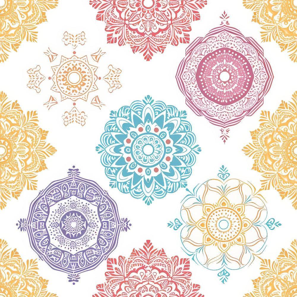 Pastel Mandala Pattern 8 Quilting Cotton Fabric