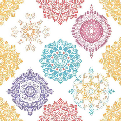 Pastel Mandala Pattern 8 Quilting Cotton Fabric