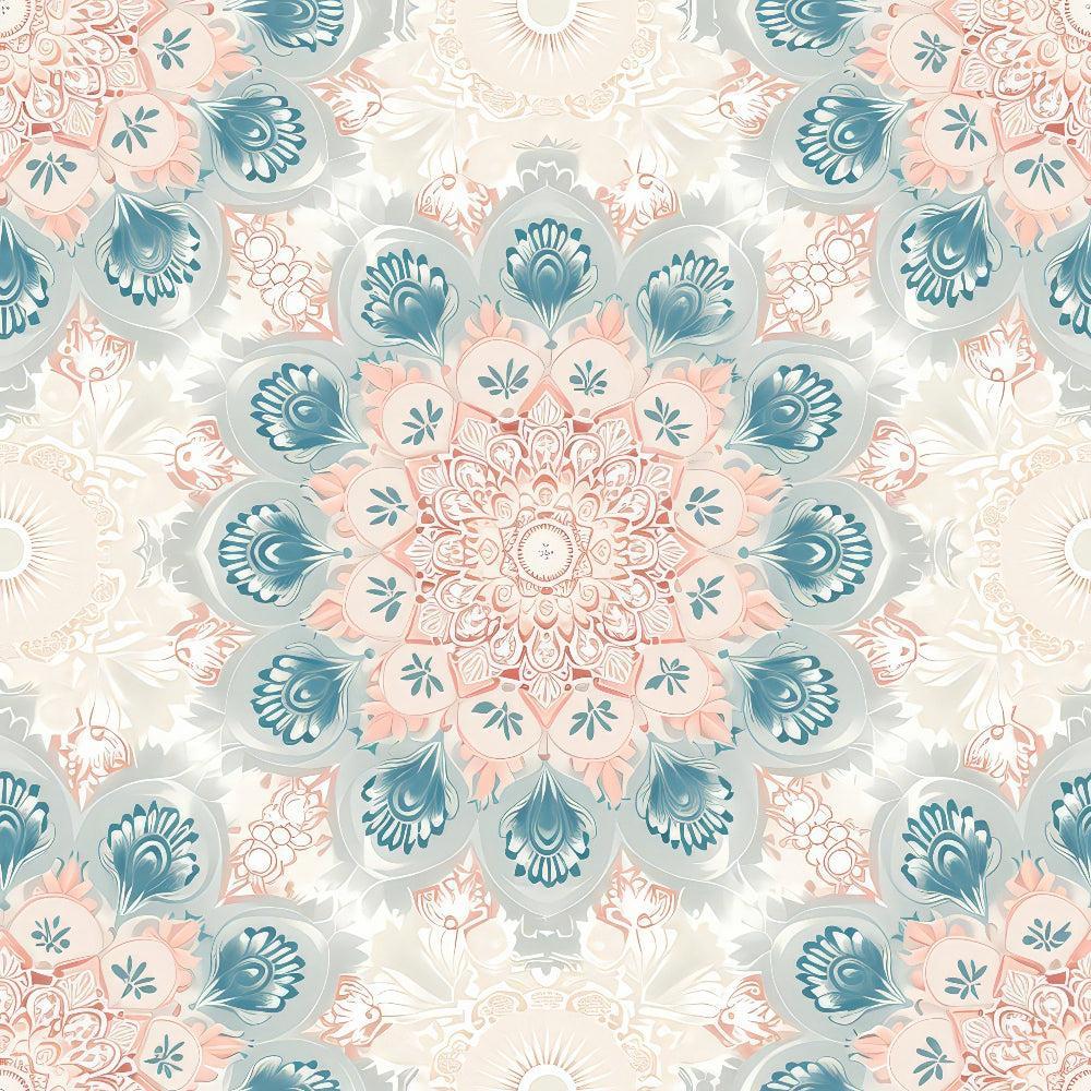Pastel Mandala Pattern 10 Quilting Cotton Fabric
