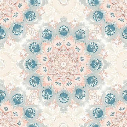 Pastel Mandala Pattern 10 Quilting Cotton Fabric