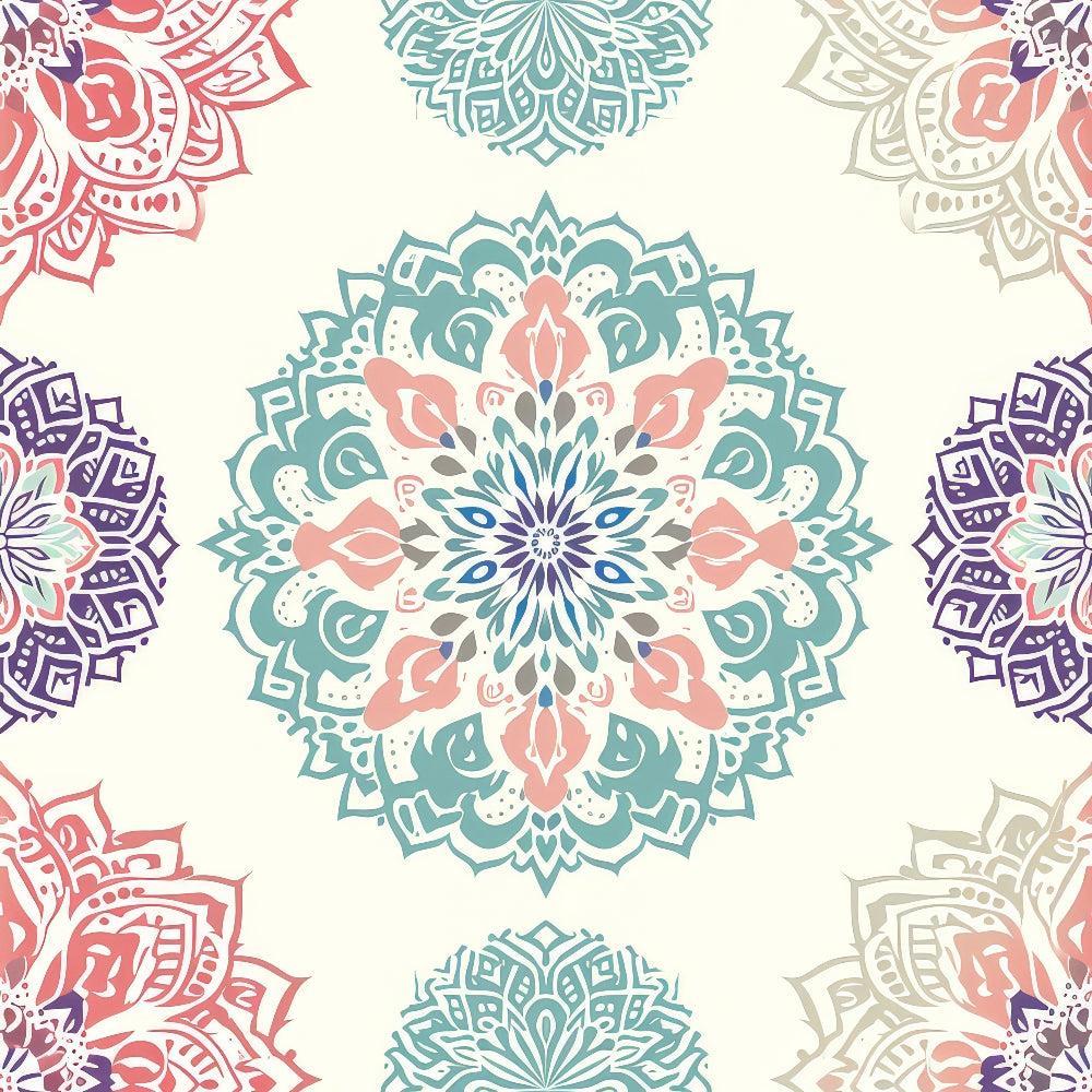 Pastel Mandala Pattern 11 Quilting Cotton Fabric