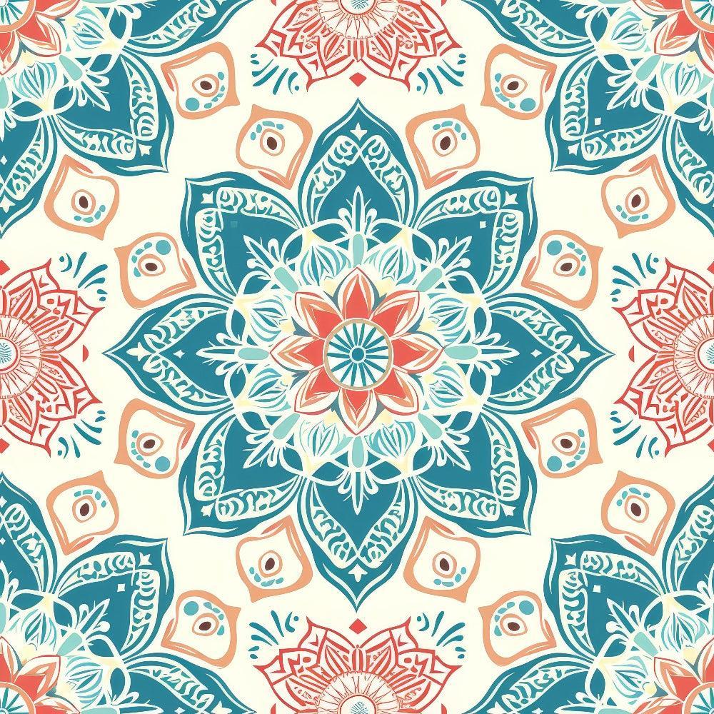 Pastel Mandala Pattern 12 Quilting Cotton Fabric
