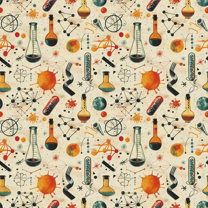 Science Kit Pattern 13 Quilting Cotton Fabric