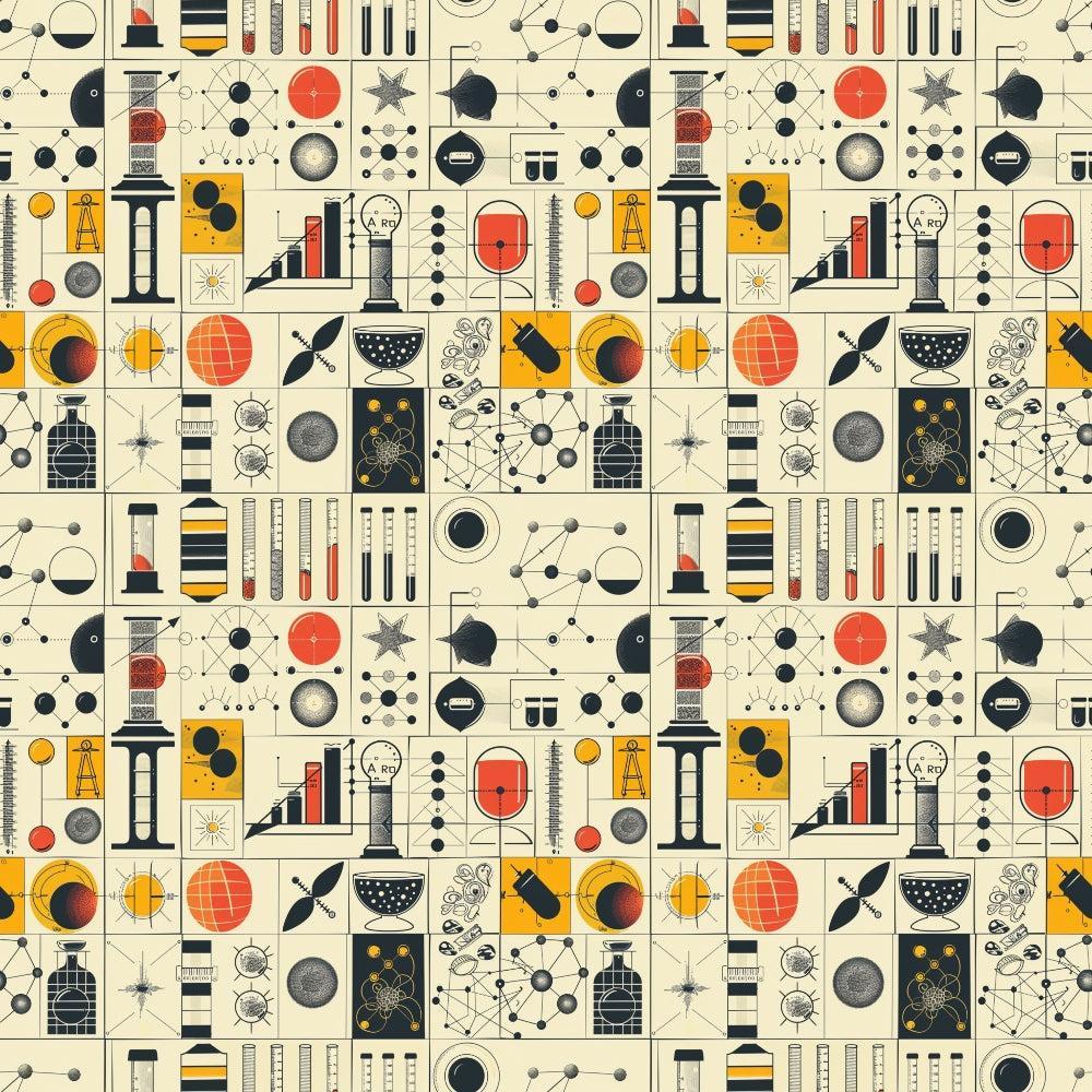 Science Kit Pattern 21 Quilting Cotton Fabric