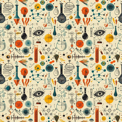 Science Kit Pattern 22 Quilting Cotton Fabric