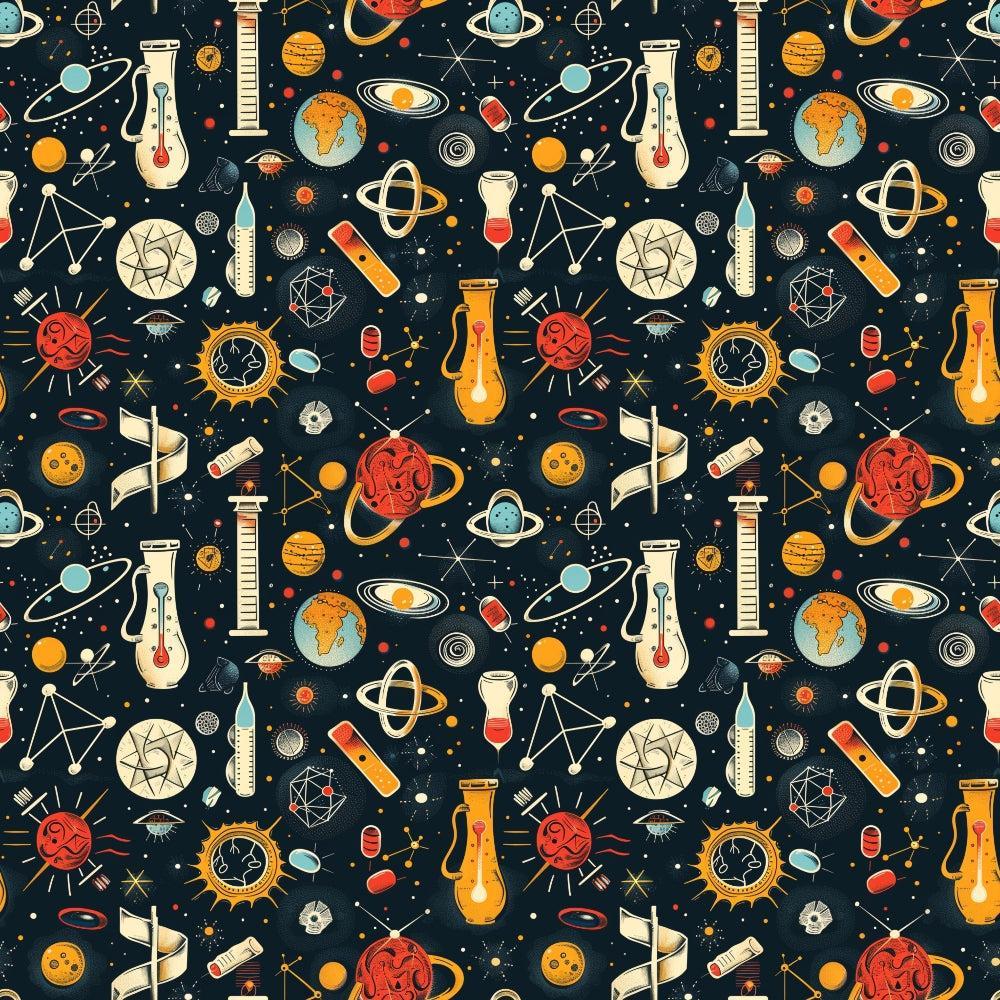 Science Kit Pattern 9 Quilting Cotton Fabric