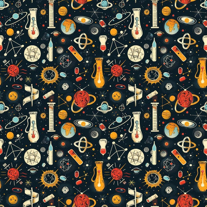 Science Kit Pattern 9 Quilting Cotton Fabric
