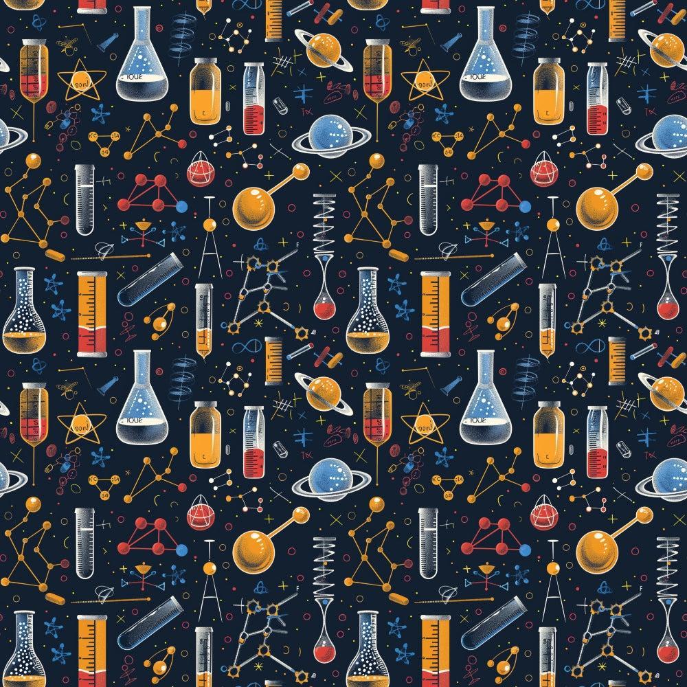 Science Kit Pattern 11 Quilting Cotton Fabric