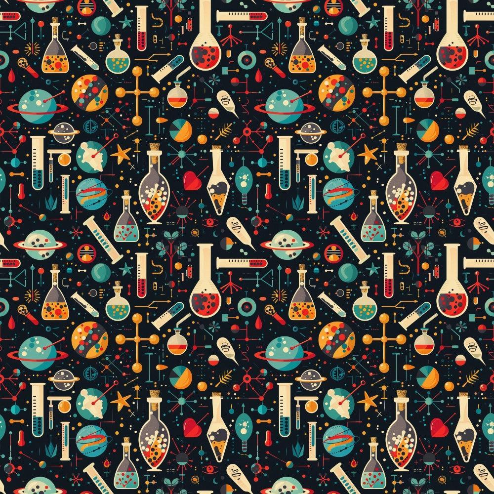 Science Kit Pattern 18 Quilting Cotton Fabric