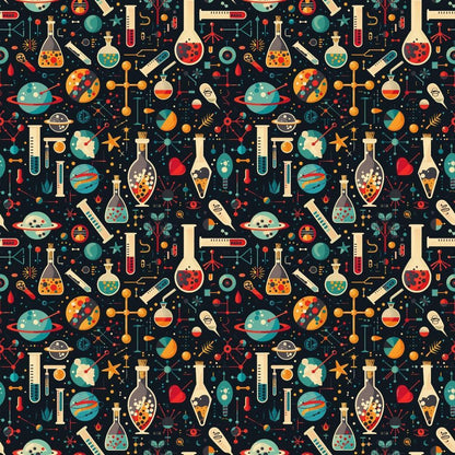 Science Kit Pattern 18 Quilting Cotton Fabric