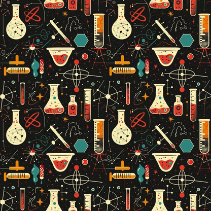 Science Kit Pattern 6 Quilting Cotton Fabric