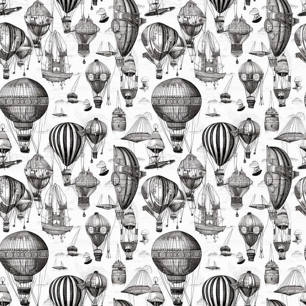 Steampunk Pipes Pattern 9 Quilting Cotton Fabric