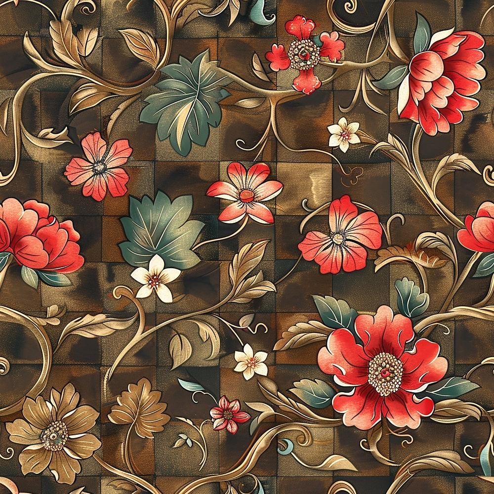 Floral Scrollwork Pattern 4 Quilting Cotton Fabric