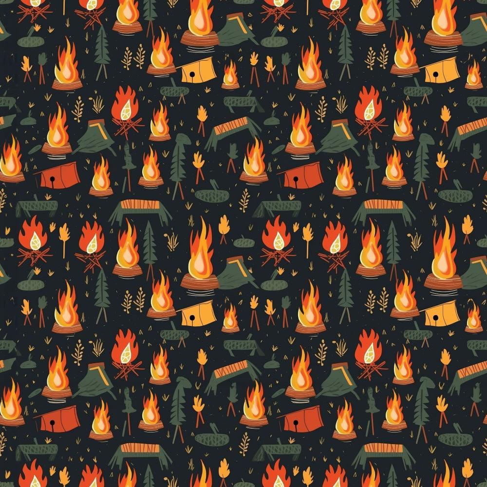 Camping Graphics Pattern 12 Quilting Cotton Fabric