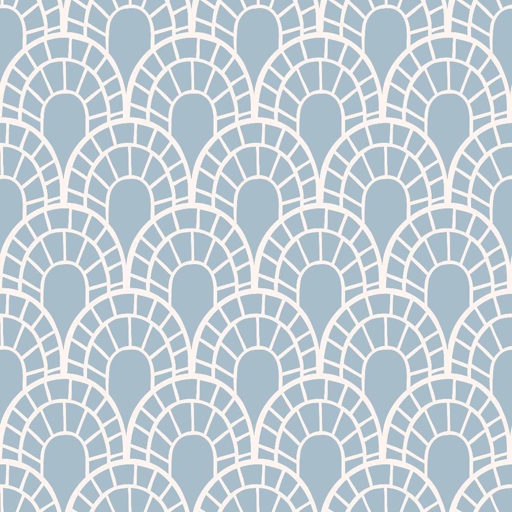 Groovy Blue Boho Pattern 9 Quilting Cotton Fabric