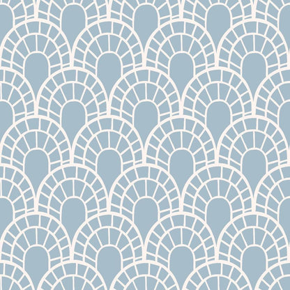 Groovy Blue Boho Pattern 9 Quilting Cotton Fabric