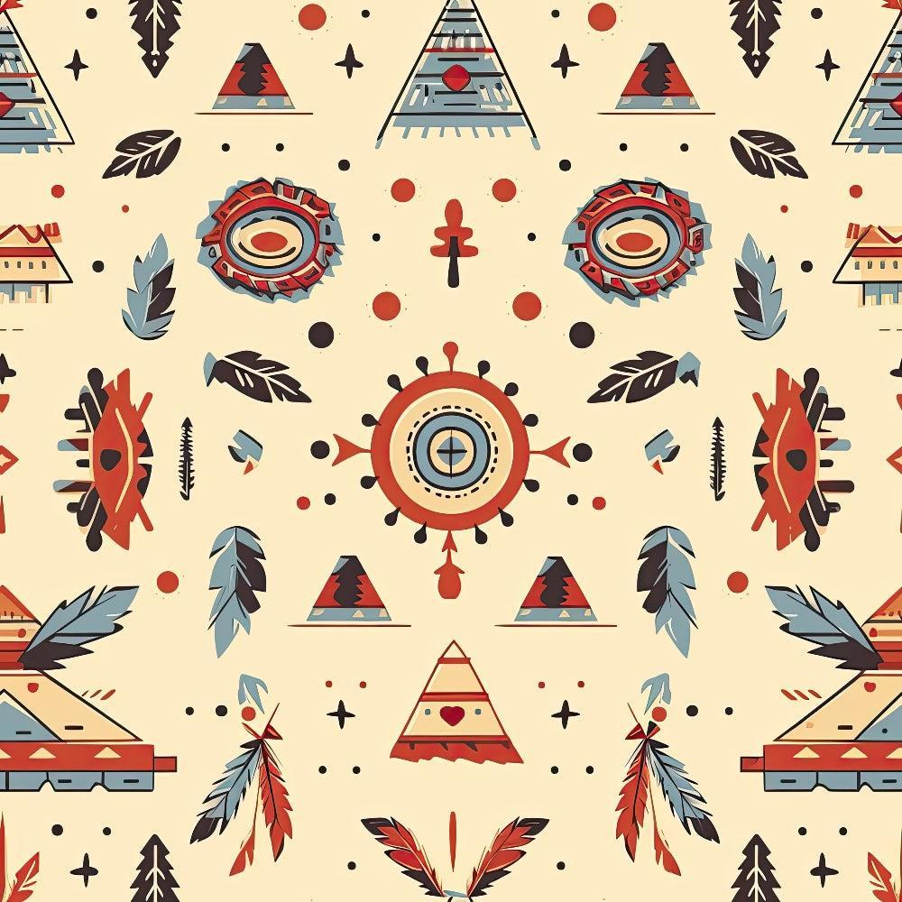 Native American Elements Pattern 6 Quilting Cotton Fabric