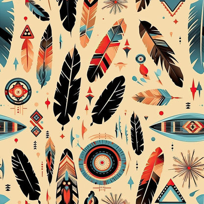 Native American Elements Pattern 7 Quilting Cotton Fabric