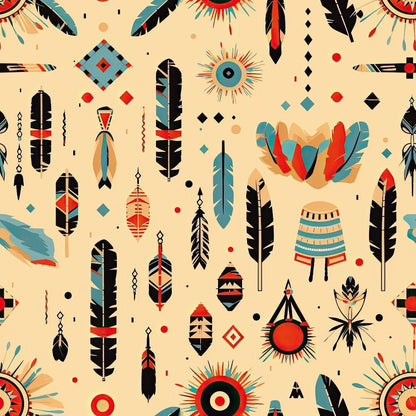 Native American Elements Pattern 10 Quilting Cotton Fabric