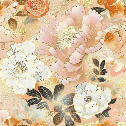 Japanese Blossoms Pattern 5 Quilting Cotton Fabric