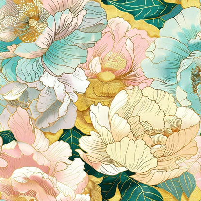 Japanese Blossoms Pattern 19 Quilting Cotton Fabric