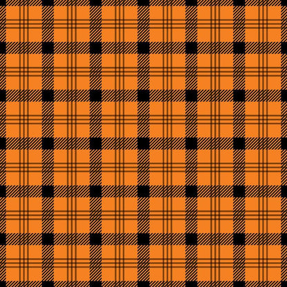 Halloween Plaid Pattern 12 Quilting Cotton Fabric