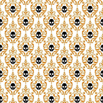 Elegant Halloween Pattern 17 Quilting Cotton Fabric