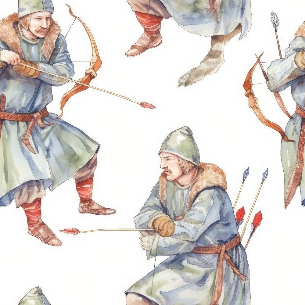 Watercolor Archery Quilting Cotton Fabric