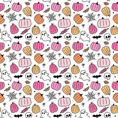 Small Pink Halloween Pattern 12 Quilting Cotton Fabric