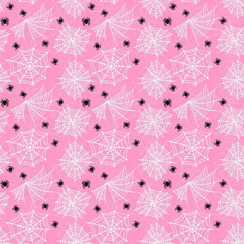 Small Pink Halloween Pattern 8 Quilting Cotton Fabric