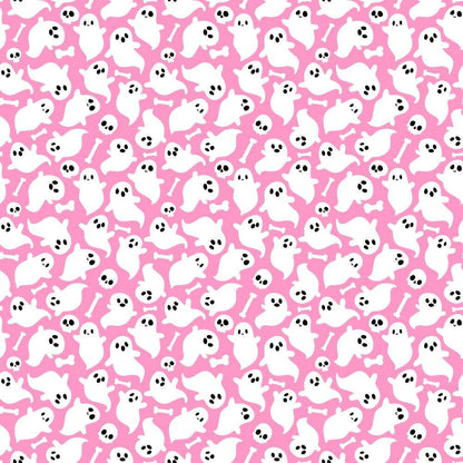 Small Pink Halloween Pattern 20 Quilting Cotton Fabric