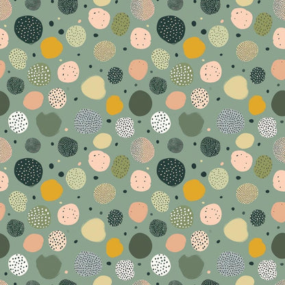 Sage Green Boho Pattern 9 Quilting Cotton Fabric