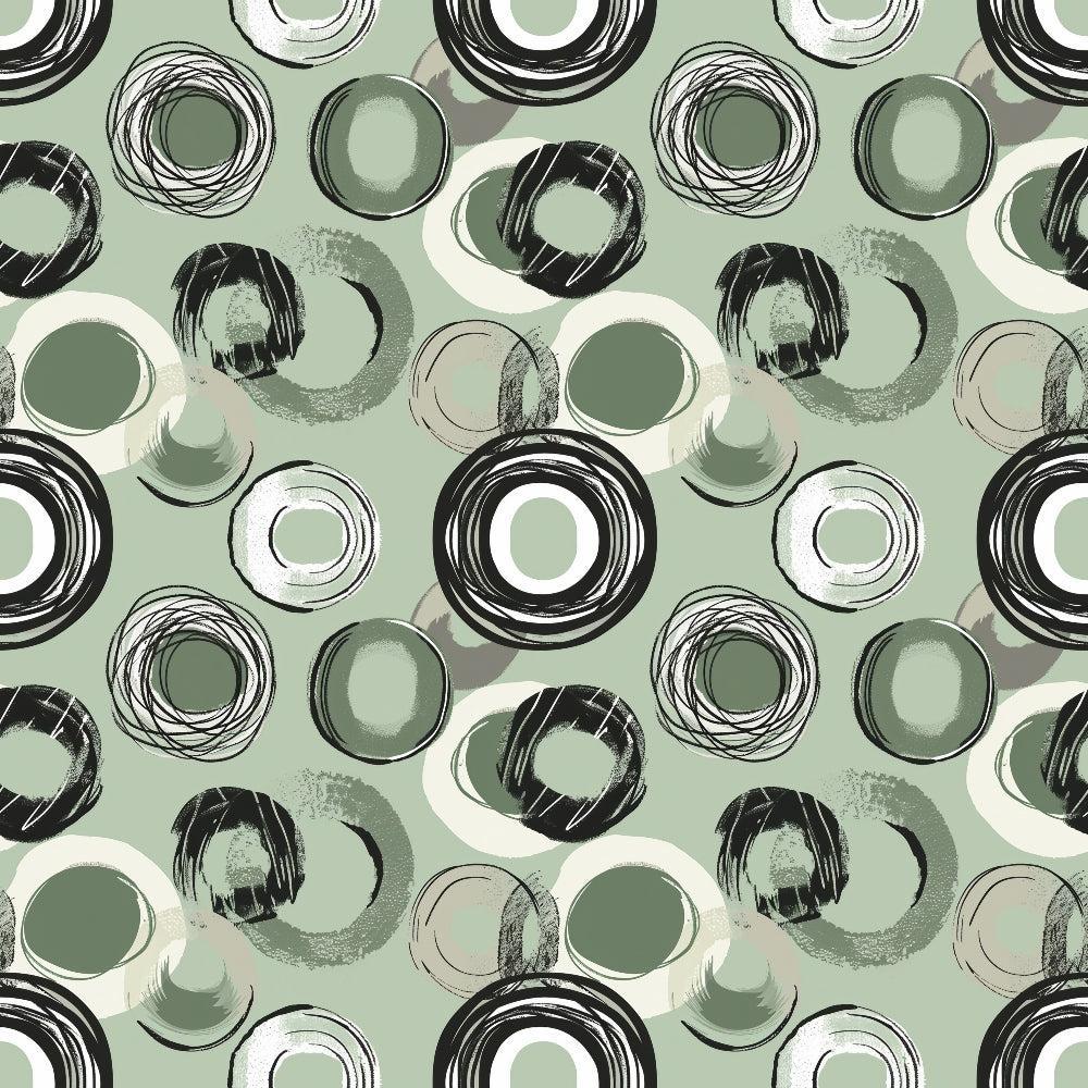 Sage Green Boho Pattern 10 Quilting Cotton Fabric