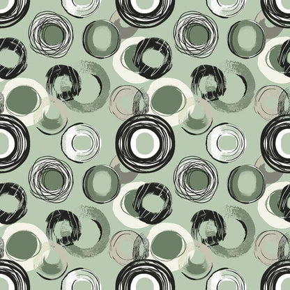 Sage Green Boho Pattern 10 Quilting Cotton Fabric